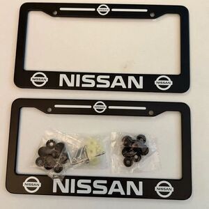 Nissan License Plate Frame in Black Set of 2 NWT